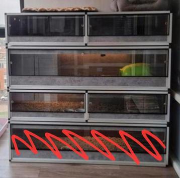 Terrarium stelling 3x 150x50cm beschikbaar voor biedingen
