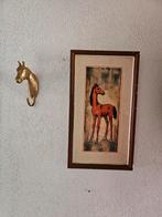 Vintage lijst met paard, Ophalen of Verzenden