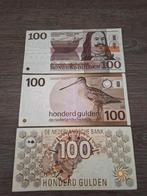 Set 3 biljetten 100 gulden: 1970, 1977 & 1992, Ophalen of Verzenden, 100 gulden