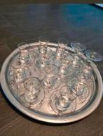 Super mooie zilveren glazen 12x met dienblad, Huis en Inrichting, Keuken | Servies, Ophalen of Verzenden