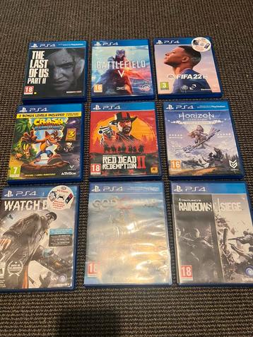 Verschillende playstation 4 games beschikbaar voor biedingen