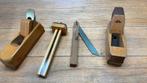 Vintage Houten Gereedschap Set - Schaven, Streepmeter, Winke, Ophalen