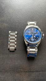 Marlow Miller horloge zilver-donkerblauw, Overige merken, Ophalen of Verzenden, Zo goed als nieuw, Zilver