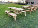 Rolstoel vriendelijke Picknicktafel, Tuin en Terras, Nieuw, Rechthoekig, Ophalen of Verzenden, Hout