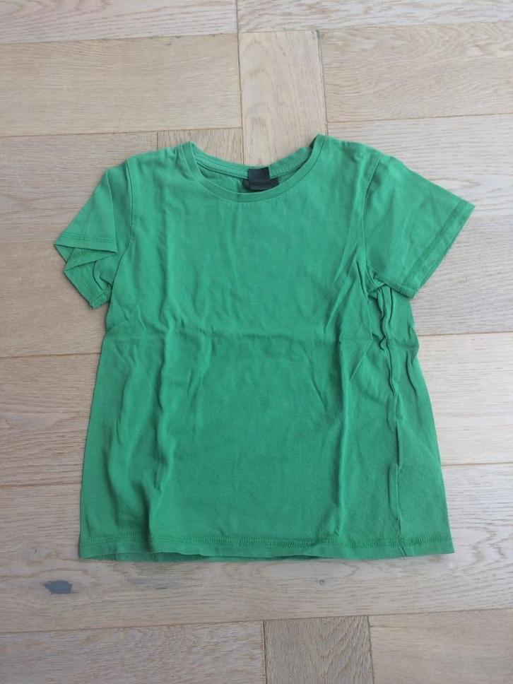 zgan effen groen shirtje met korte mouw van H&M 98/104, Kinderen en Baby's, Kinderkleding | Maat 98, Zo goed als nieuw, Meisje