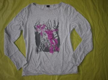Grijze Longsleeve met Print van Pep (XL) beschikbaar voor biedingen