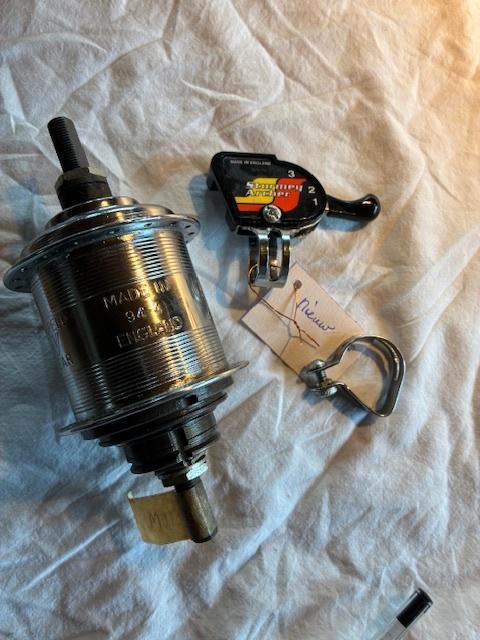 Sturmey Archer AW en versteller; nieuw, Fietsen en Brommers, Fietsonderdelen, Nieuw, Oldtimer, Ophalen of Verzenden
