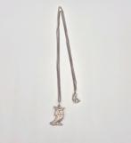 Vintage Zilveren Uil Ketting, Met hanger, Gebruikt, Verzenden, Zilver