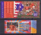 Combinaties of met tab (6) - voetbal - WK 1994 / EK 2004, Postzegels en Munten, Postzegels | Nederland, Na 1940, Verzenden, Gestempeld
