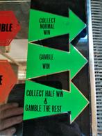 Prachtige oude display gokkast in topstaat 33 x 23 cm., Reclamebord, Gebruikt, Ophalen of Verzenden, X