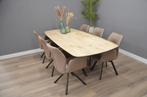 Deens ovale tafel eiken 240 cm, Ophalen, 100 tot 150 cm, Eikenhout, Vijf personen of meer