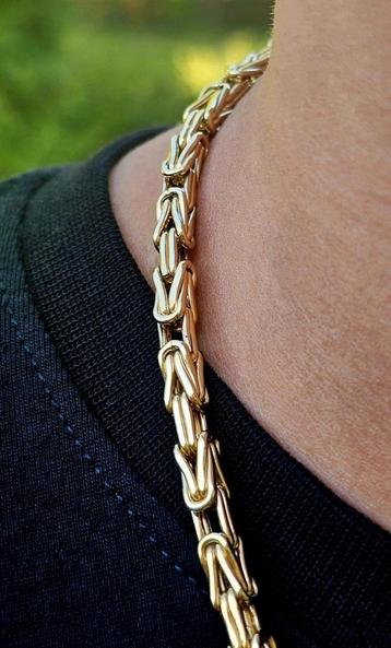 Afgeprijsd gouden Koningsketting 14k 585 4.8mm 65cm lang beschikbaar voor biedingen