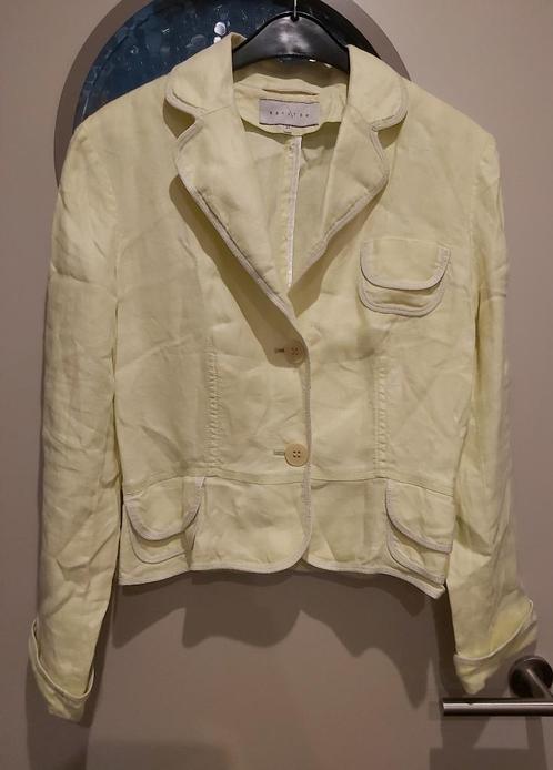 Xandres linnen vestje, Mt 38, nieuw, Kleding | Dames, Jasjes, Kostuums en Pakken, Nieuw, Jasje, Maat 38/40 (M), Geel, Ophalen of Verzenden