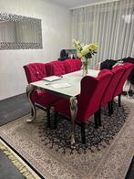 Eettafel en bankstelsel, 125 tot 150 cm, 150 tot 200 cm, Ophalen of Verzenden, Rechte bank