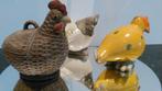 3 kippen keramiek decoratie Chicken Farm, Antiek en Kunst, Antiek | Keramiek en Aardewerk, Ophalen of Verzenden