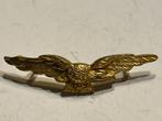 Origineel RAF adelaar-embleem – verguld messing 1930–1950, Verzenden, Luchtmacht, Engeland, Embleem of Badge