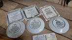 3 Lilien Porzelian borden incl certificaat, Ophalen of Verzenden
