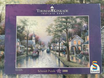 Schmidt thomas kinkade puzzel 1000 st hometown morning! beschikbaar voor biedingen