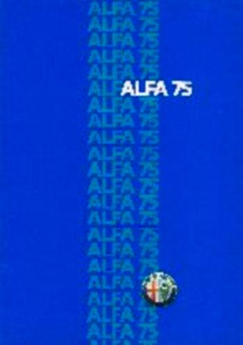 Alfa Romeo Alfa 75 brochure/auto folder '85 '86 '87 '88, Boeken, Auto's | Folders en Tijdschriften, Zo goed als nieuw, Alfa Romeo