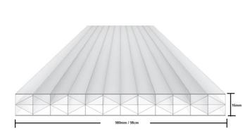 polycarbonaat plaat 16mm | kanaalplaten | IN PRIJS VERLAAGD! beschikbaar voor biedingen