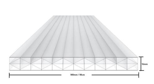 polycarbonaat plaat 16mm | kanaalplaten | IN PRIJS VERLAAGD!, Doe-het-zelf en Verbouw, Platen en Panelen, Nieuw, Overige materialen