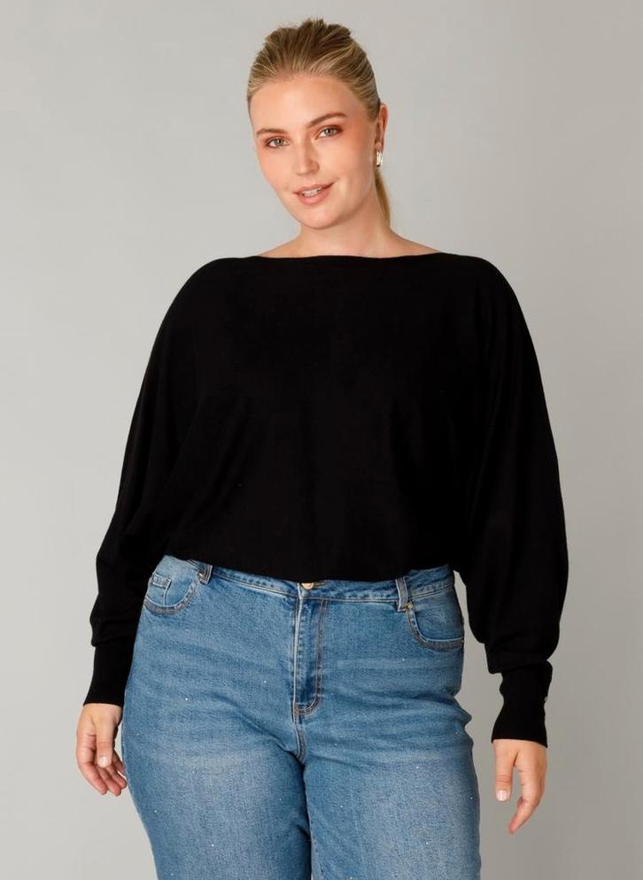 Zwart gebreide trui Roel van Yest Curve Maat 54/56 (4), Kleding | Dames, Grote Maten, Nieuw, Trui of Vest, Zwart, Ophalen of Verzenden