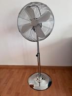 Chromen statiefventilator 3 standen, Witgoed en Apparatuur, Ventilatoren, Ophalen, Zo goed als nieuw, Statiefventilator