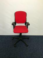 4 x Ahrend 230 bureaustoel rood, zwart voetkruis, Ergonomisch, Gebruikt, Bureaustoel, Ophalen