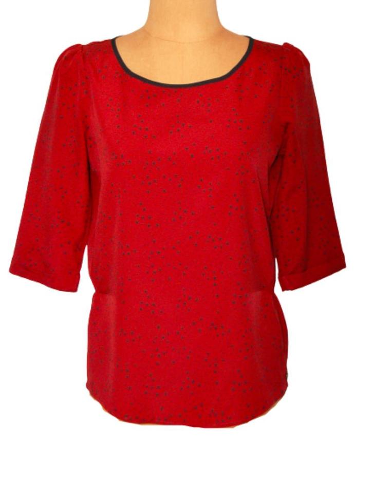 Maison Scotch topje, top, little stars, Mt. S, Kleding | Dames, Tops, Zo goed als nieuw, Maat 36 (S), Rood, Korte mouw, Verzenden
