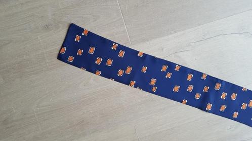sjaaltje donkerblauw - oranje, Kleding | Dames, Mutsen, Sjaals en Handschoenen, Zo goed als nieuw, Sjaal, Ophalen of Verzenden