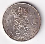 2 1/2 Gulden 1964 Zeer Fraai met Meerkleuren Patina, Postzegels en Munten, Munten | Nederland, Koningin Juliana, Verzenden, Zilver