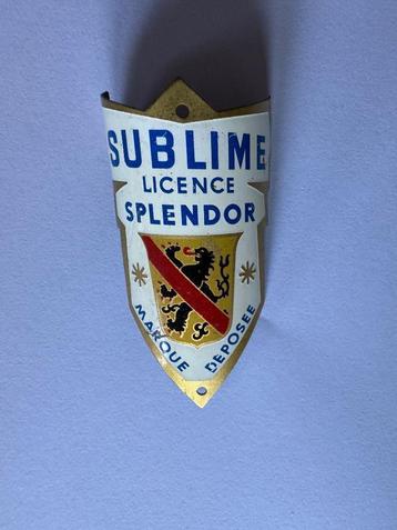 Balhoofd plaatje SPLENDOR rijwiel balhoofdplaatje. beschikbaar voor biedingen