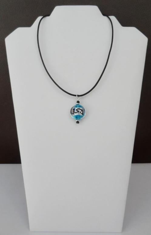 Handgemaakte ketting met Italiaanse Muranoglas hanger (17), Sieraden, Tassen en Uiterlijk, Kettingen, Nieuw, Overige materialen