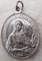 S. Catharina & S. Birgitta medaille / hanger, Ophalen of Verzenden, Gebruikt, Sieraad