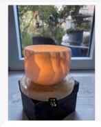 Edelstenen Calciet waxinelicht op onderschotel, Nieuw, Ophalen of Verzenden, X, X