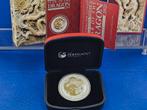 (10720) AUSTRALIA  LUNAR II  DRAGON  GILDED  2012  ONE OUNCE, Ophalen of Verzenden, Setje, Zilver
