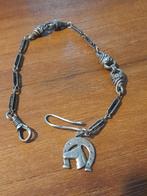 MASSIEF ZILVEREN HORLOGE KETTING ,ZILVER GESTEMPELD.ANTIEK, Ophalen of Verzenden, Zilver, Ketting