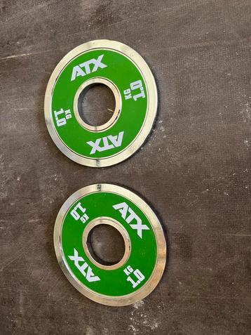 2 x 1 kg ATX olympische halter schijven 50 mm gewichten beschikbaar voor biedingen