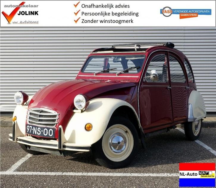 Citroen 2CV 4 / 2CV6 I NL-Auto I 2e Eig. I Verzwaard chassis, Auto's, Oldtimers, Citroën, Benzine, Hatchback, Handgeschakeld, Origineel Nederlands