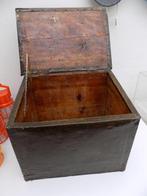 Jugendstil kist bak opbergkist haardbak metalen buitenzijde, Ophalen of Verzenden