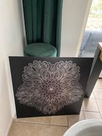 Wanddecoratie mandala, zwart/zilver, 74x74 cm, Ophalen