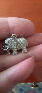 Olifant Hanger met Strass, Ophalen of Verzenden, Nieuw, Zilver, Met strass