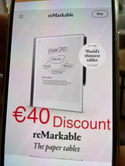 Kortingscode remarkable 2 - discount code Remarkable2, Computers en Software, Tekentablets, Zo goed als nieuw, Ophalen of Verzenden