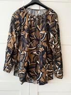 Bruin met zwart gebloemde blouse met lange mouwen- Expresso, Bruin, Expresso, Ophalen of Verzenden, Maat 36 (S)