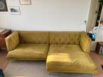 MADE designbank geel fluweel luxe hoekbank velvet, Ophalen, Zo goed als nieuw, 150 cm of meer, Vierpersoons of meer