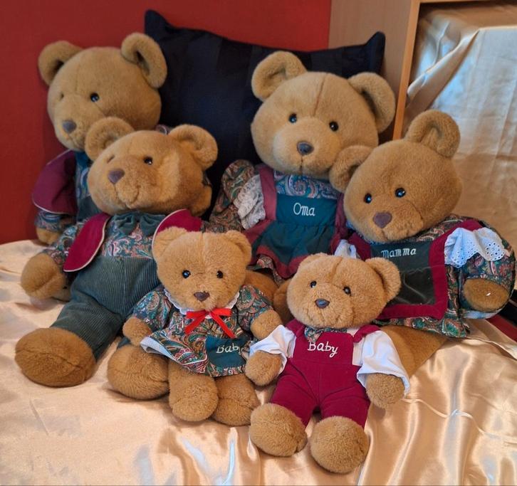 BEREN familie AH, 6 stuks, Verzamelen, Beren en Cherished Teddies, Zo goed als nieuw, Stoffen beer, Overige merken, Ophalen