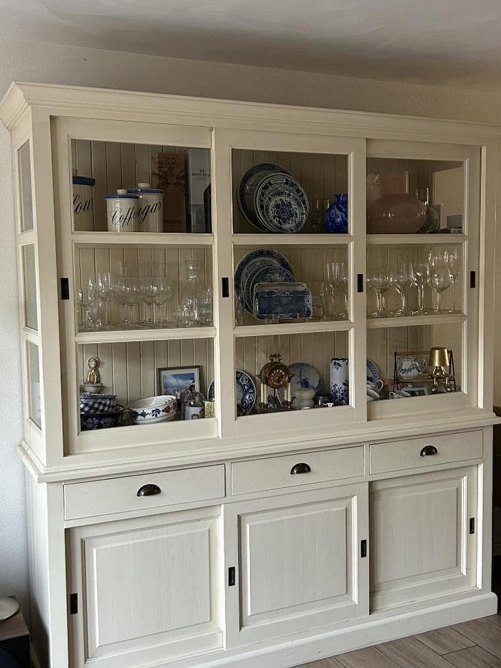 Room witte Buffetkast, Huis en Inrichting, Kasten | Buffetkasten, Gebruikt, 200 cm of meer, 200 cm of meer, 25 tot 50 cm, Met lade(s)