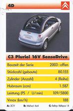 C513 autokaartje 4d citroen c3 pluriel 16v sensodrive, Ophalen of Verzenden, Zo goed als nieuw, Auto's