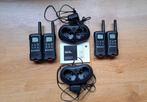 Motorola TLKR T60 4 Walkie-Talkie's met oplaad-station, Ophalen of Verzenden, Gebruikt