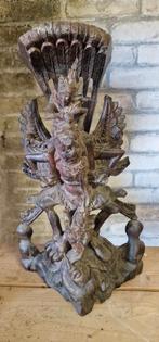 Beeld Vishnu. Houtsnijwerk uit Bali, Antiek en Kunst, Ophalen of Verzenden